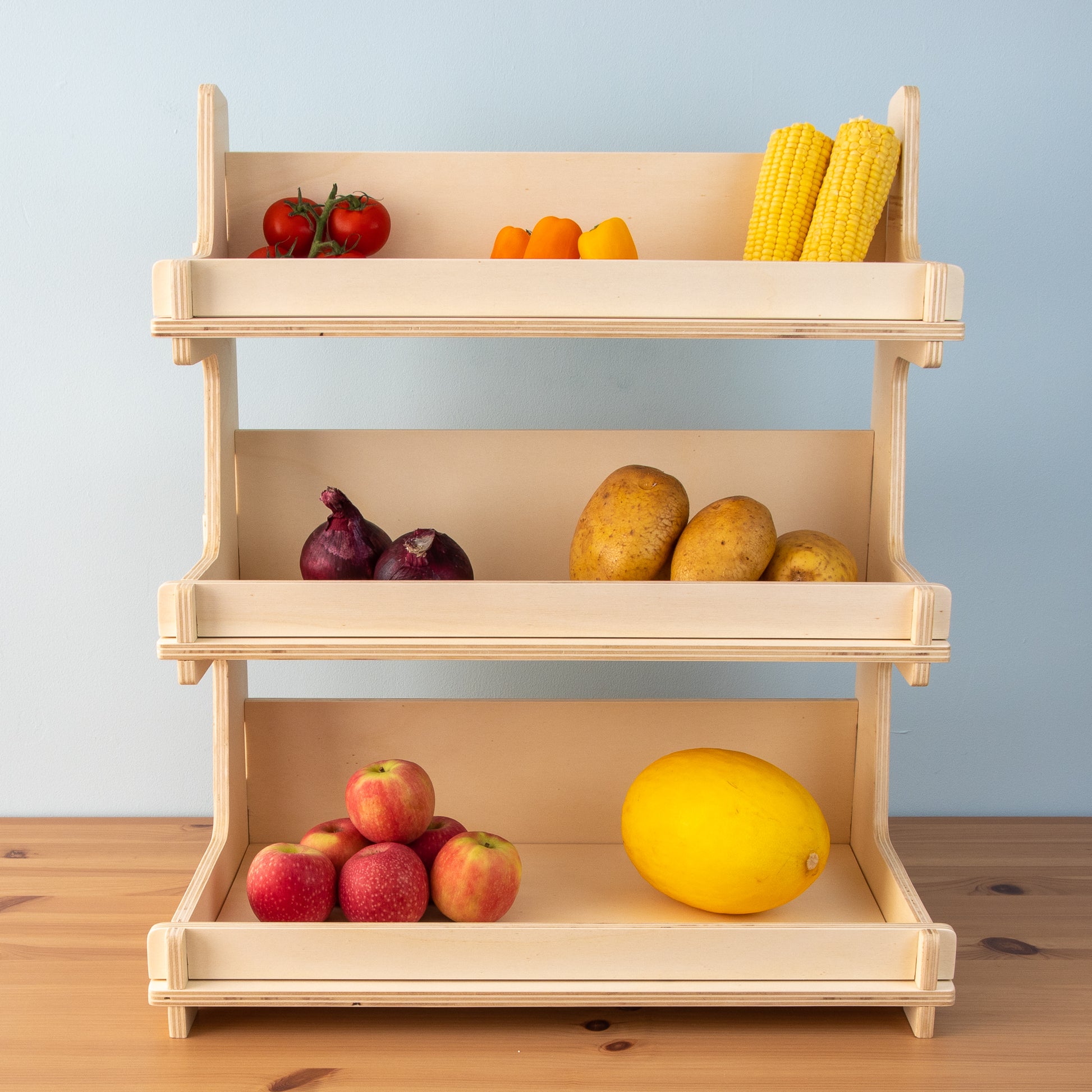 wooden food stand