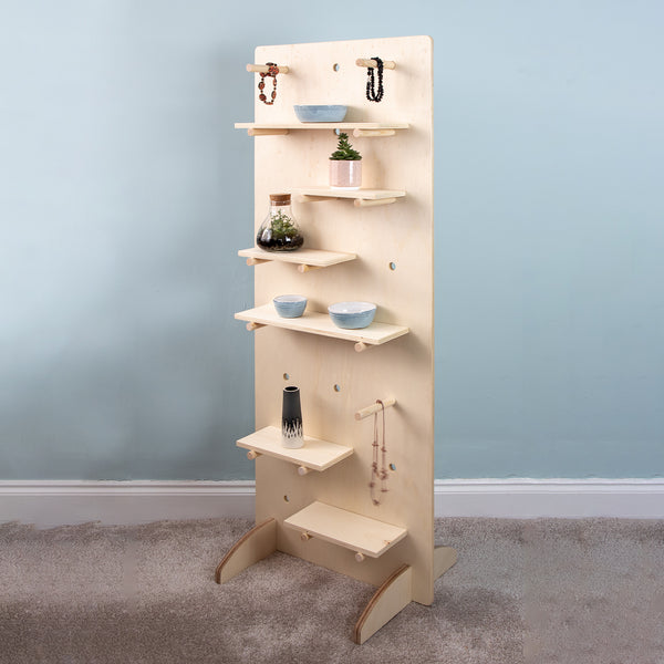 Free-standing Pegboard Display Stand