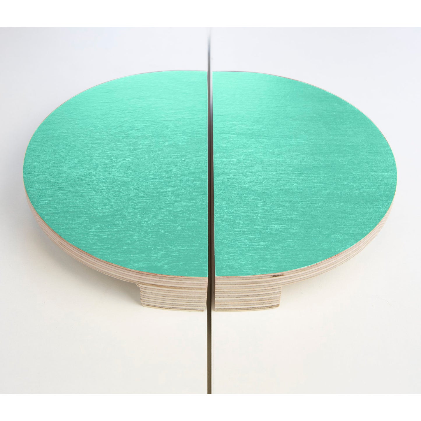 green kitchen plywood handles