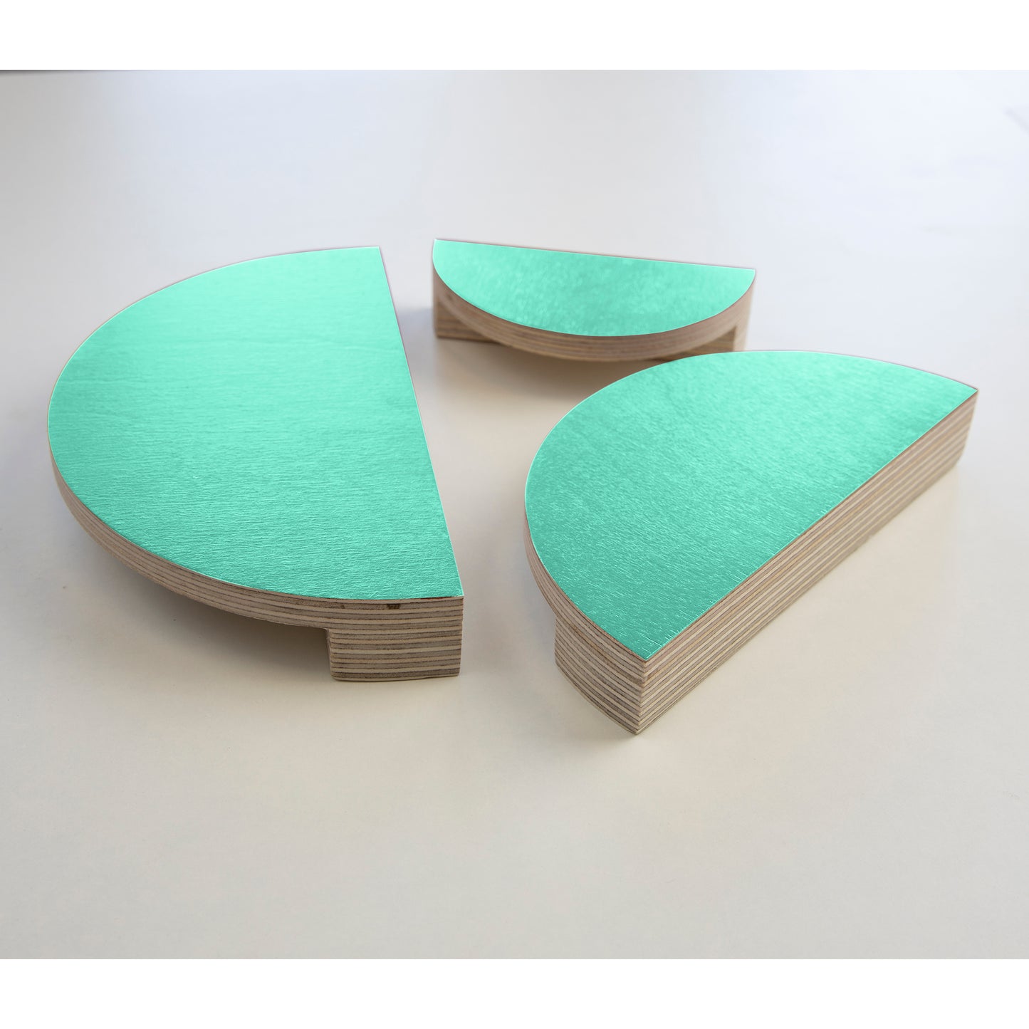 mint green plywood handles