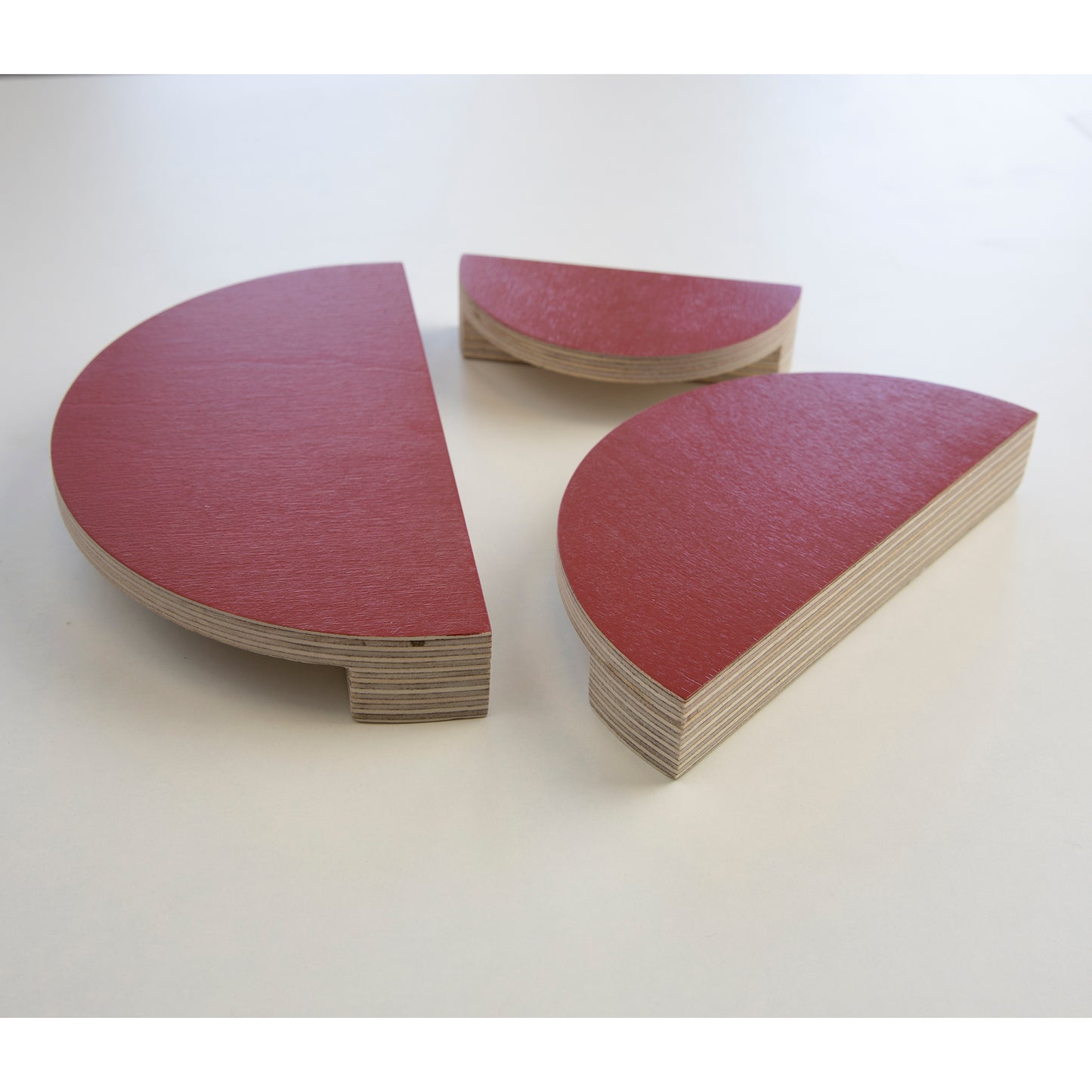 red kitchen handles