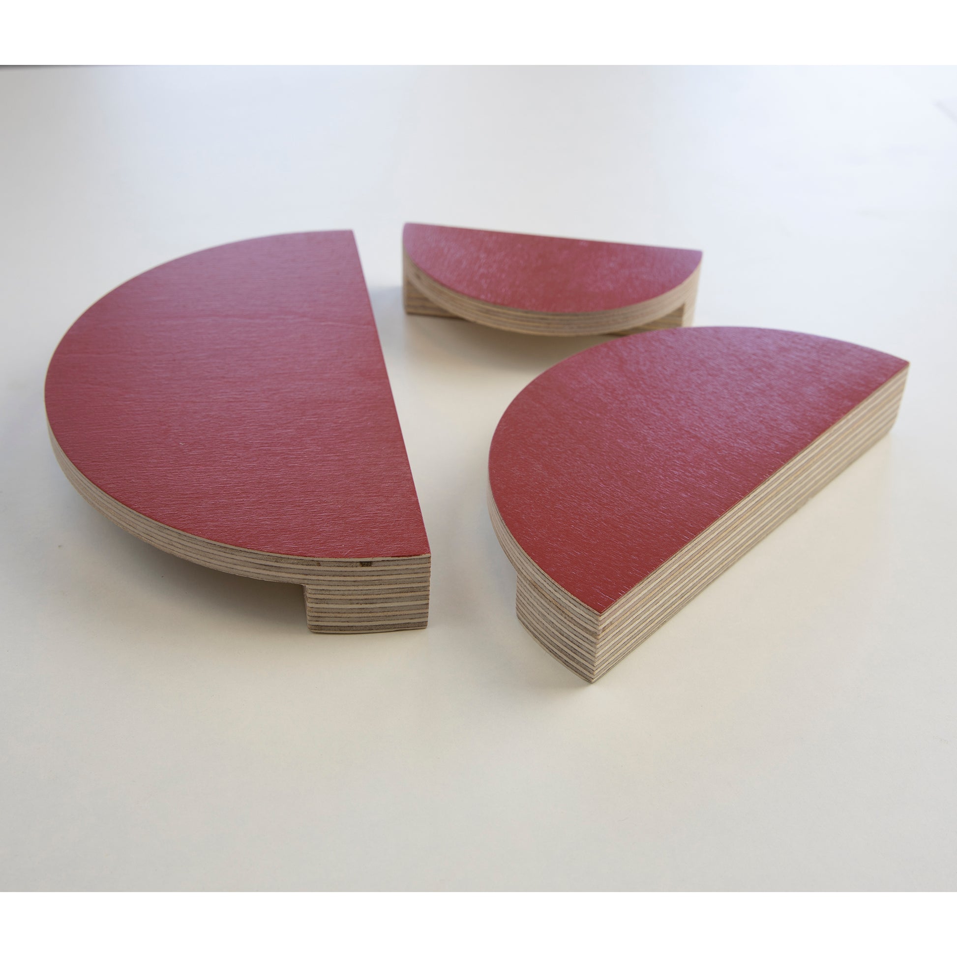 red kitchen handles
