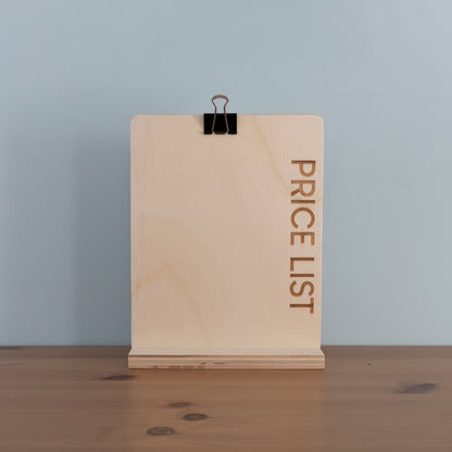 A5 Menu Price List Display Board