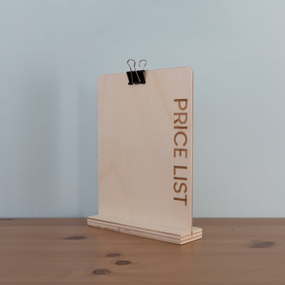 A5 Menu Price List Display Board
