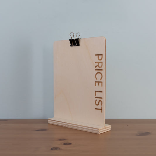 A5 Menu Price List Display Board