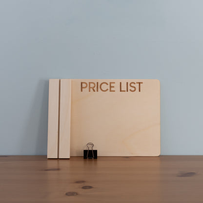 A5 Menu Price List Display Board