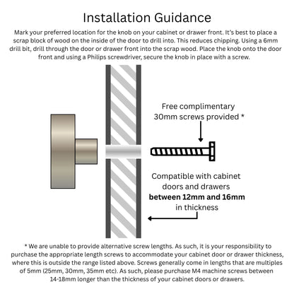 Ergonomic Round Plywood Knob