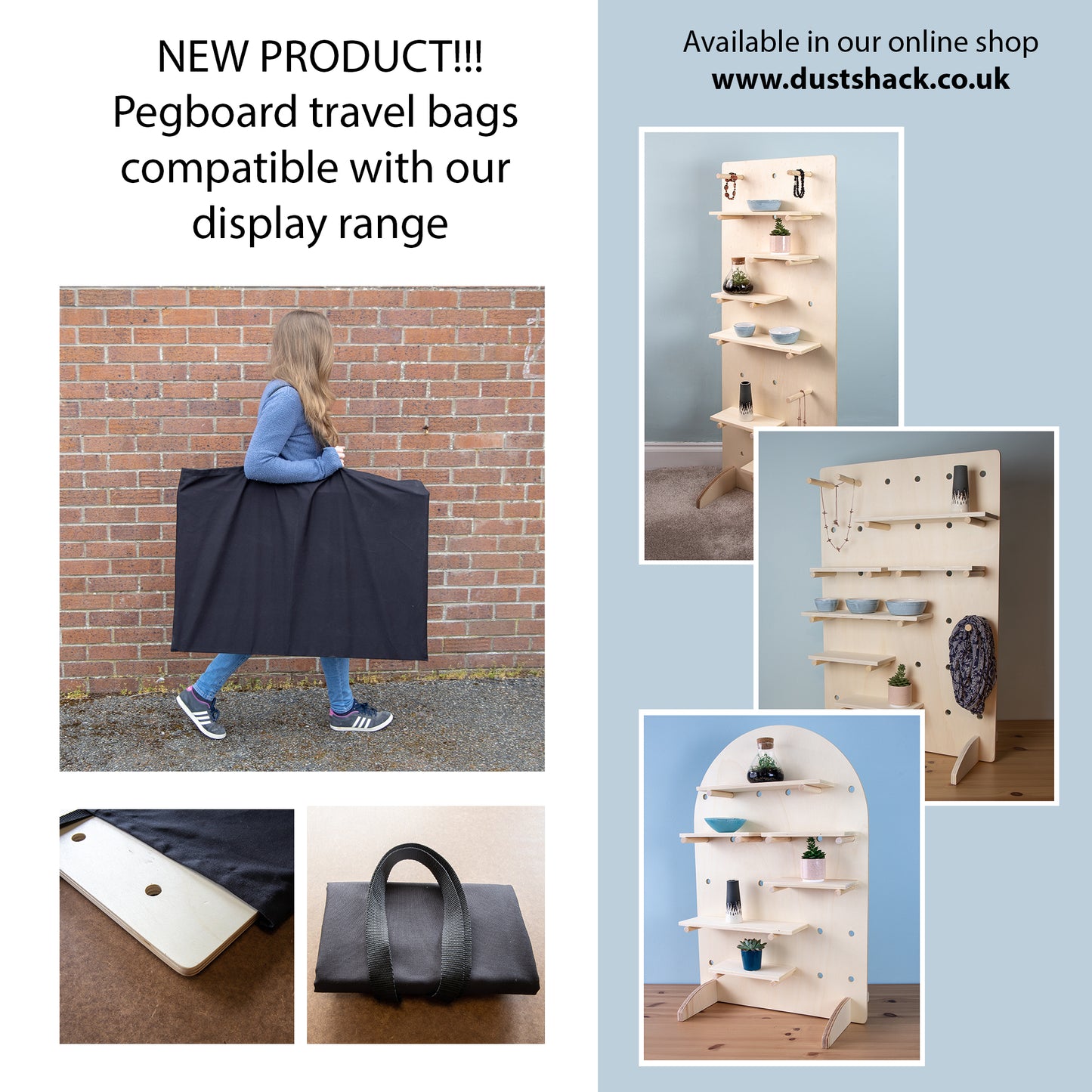 Pegboard Display Travel Bag