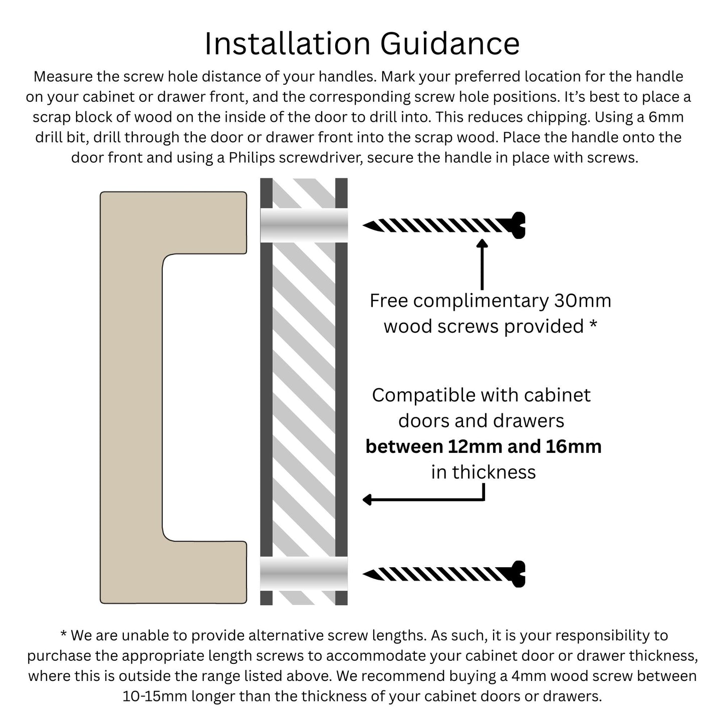 Round Edge Plywood Handle