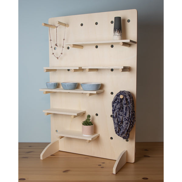 Free-standing Table Top Pegboard Display Stand
