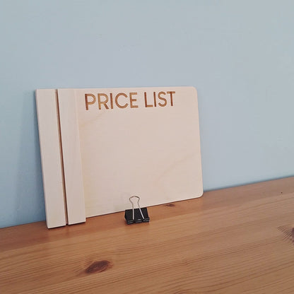 A5 Menu Price List Display Board